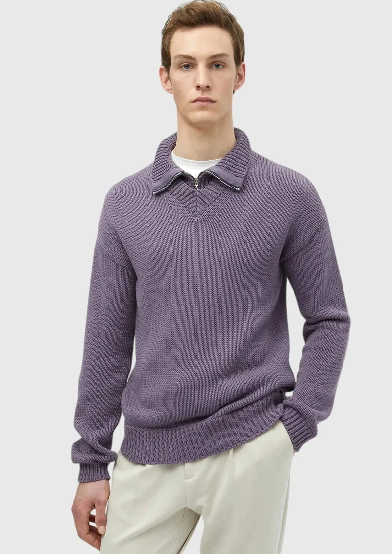 RAMSEY Purple Knitwear Sweatshirt