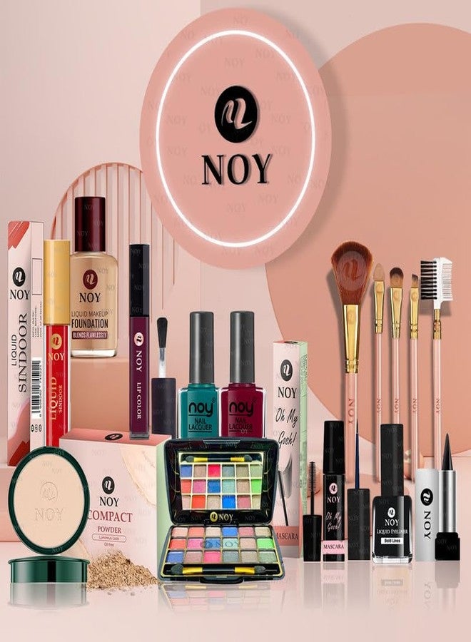 NOY Celestial Serenity Heavenly Makeup Combos Kit Waterproof Serene & Ethereal Glow Non Transfer & Quick Dry NO#285 (Pack of-15) - Image 2