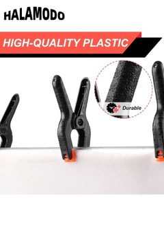 HALAMODO 10pcs Plastic Spring Clamps 4 inch Professional Small Heavy Duty Clips for Crafts, Backdrop Stand, Woodworking, Photography Studios  - Image 3