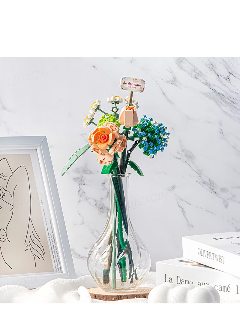 Arabest Mini Bricks Flower Bouquet Building Sets, Artificial Flowers Kit, 680 Pieces Botanical Collection DIY Unique Decoration Home, for Ages 8-12 yrs Old Girl for Gifts - Image 4