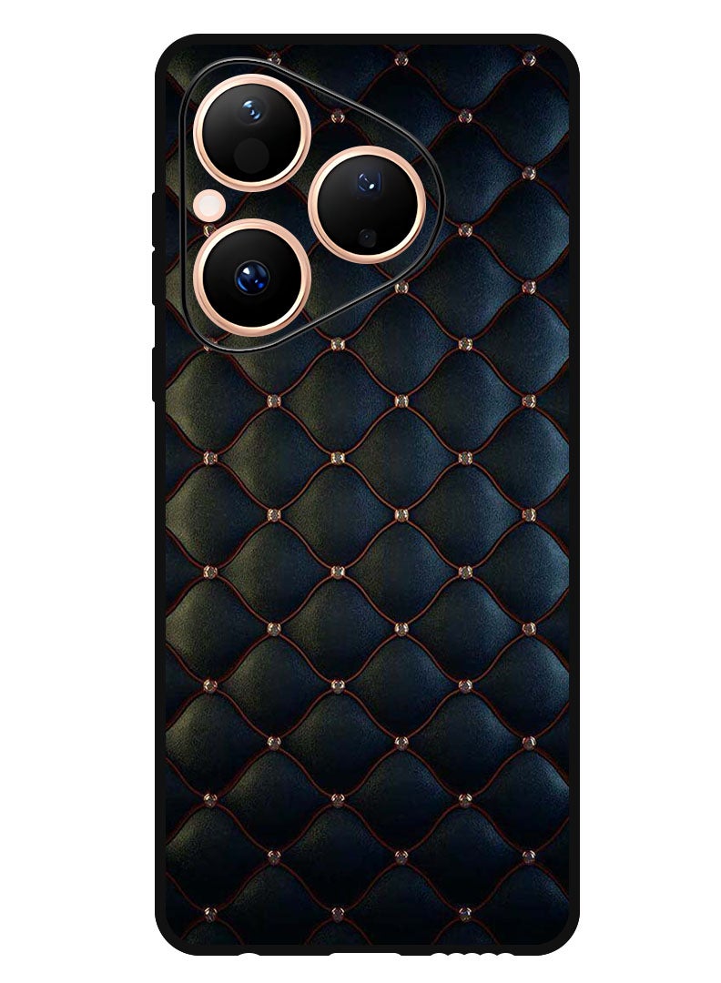 Theodor Case Compatible with Huawei Pura 80 6.6 Inch Protection Shockproof Bumper Cover Stappers On Black Cloth Pattern - Image 1