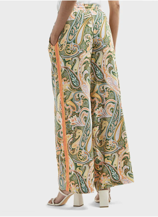 فاف Printed Wide Leg Pants