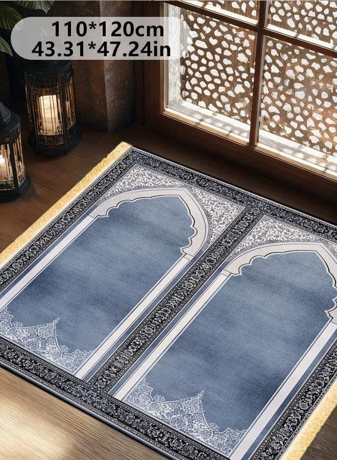 سجادة صلاة متعددة الأشخاص مع قاع مضاد للانزلاق، مقاسات 55*100 سم، 110*120 سم، 110*180 سم، 110*240 سم، 110*300 سم - Image 5