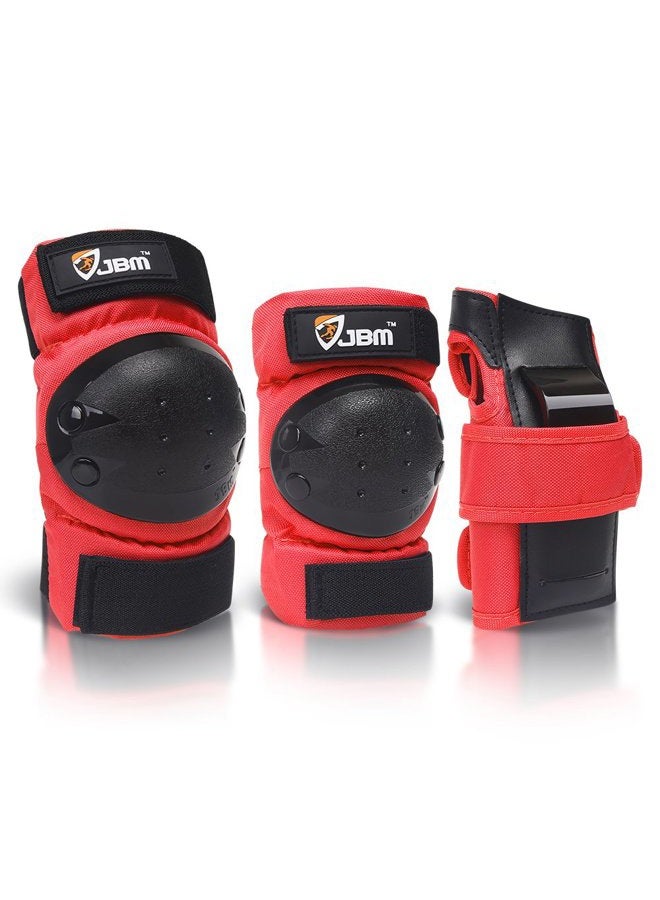 JBM international Kid's Multi Sports 3 in 1 Knee Elbow Pads Wrist Guards Protective Gear Set for Skateboarding - Image 1