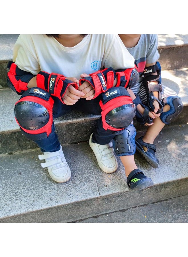 JBM international Kid's Multi Sports 3 in 1 Knee Elbow Pads Wrist Guards Protective Gear Set for Skateboarding - Image 2