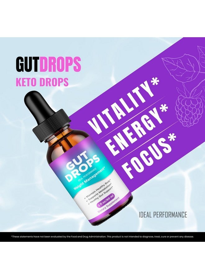 IDEAL PERFORMANCE Gut Drops, Official GutDrops Supplement Liquid Droppers - Maximum Strength, All Natural Liquid Formula Support Healthy Lifestyle and Lasting Energy, GutDrops Support Reviews (1 Pack) - Image 4