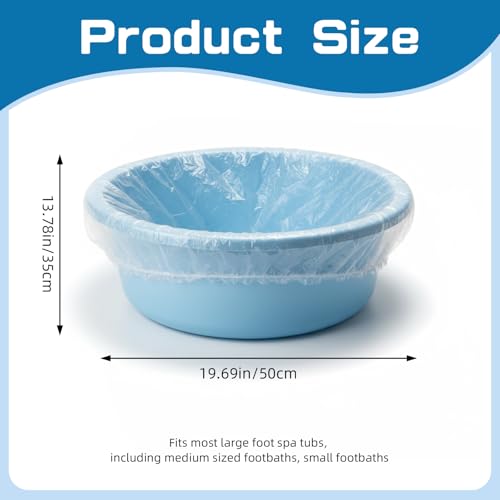 Dunzoom 100 Transparent Pedicure Liners 138 x 197 Inches Disposable Unbreakable Pedi Liners Disposable Fits Most Tub and Pedicure Foot Spa Home Use - Image 3