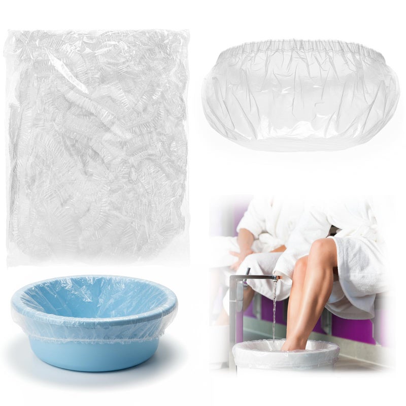 Dunzoom 100 Transparent Pedicure Liners 138 x 197 Inches Disposable Unbreakable Pedi Liners Disposable Fits Most Tub and Pedicure Foot Spa Home Use - Image 2