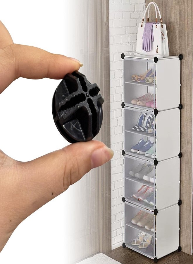 Bilkeru 32 Pcs Plastic Wire Cube Connectors 1.42" OD and 0.16" ID Storage Cube Connectors Grid Cube Organizer Connector for Modular Closet Organizer Wire Shelving & DIY Wire Cube Storage Unit (Black) - Image 5