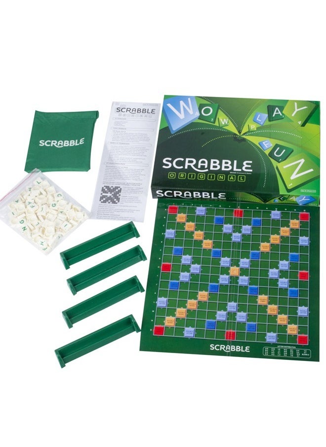 Mattel Games Early Childhood Education Scrabble Original English Board Game Travel Tabletop Puzzle Set English Spelling and Word Game  - Image 3