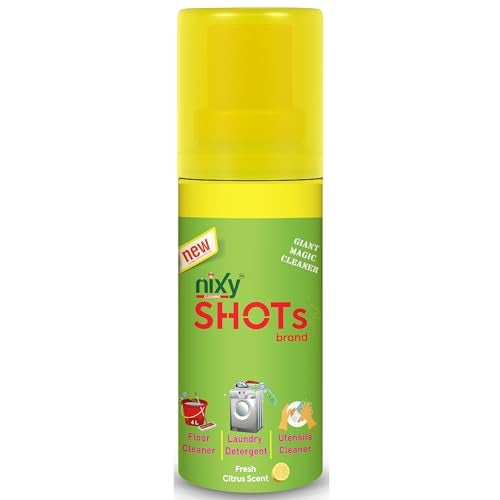 Nixy SHOTs Spray Queen Size (Pack of 2) - Laundry detergent, Floor Cleaner and Utensils Cleaner (Multi Task cleaner) - Citrus Lemon Fresh - Image 1