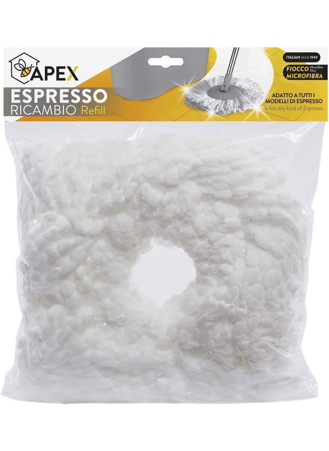 APEX Apex SPIN MOP MICROFIBER REFILL, WHITE, 10586  - Image 1