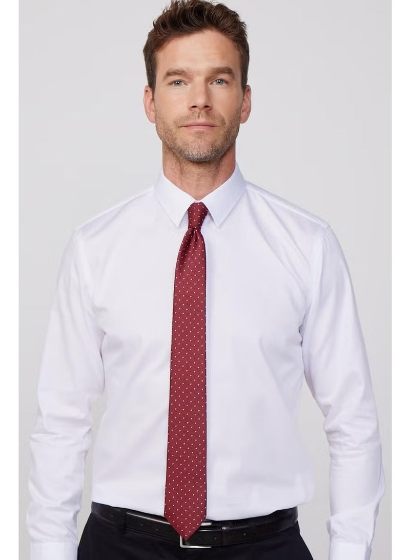 Tudors Men's Slim Fit Non-Iron 100% Cotton White Shirt - Image 2