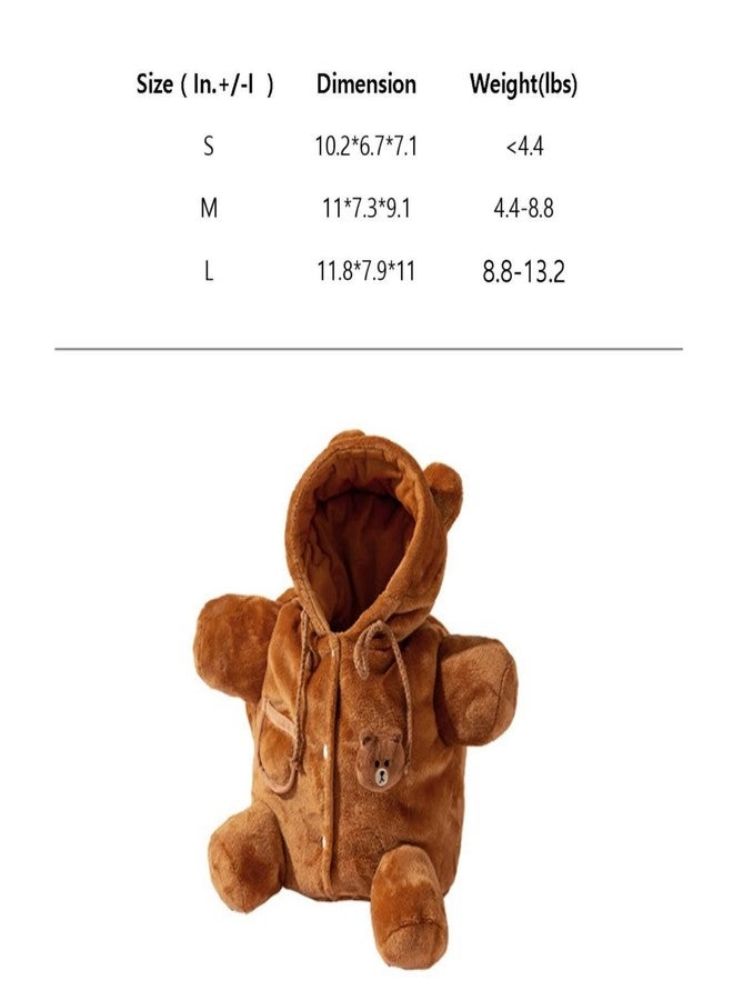 Layheld Cat Puppy Costume Winter Warm Outing Backpack Cute Bear Bee Design Anti-Escape Bag for Kitten Cat Small Dog (bee,Small) - Image 3