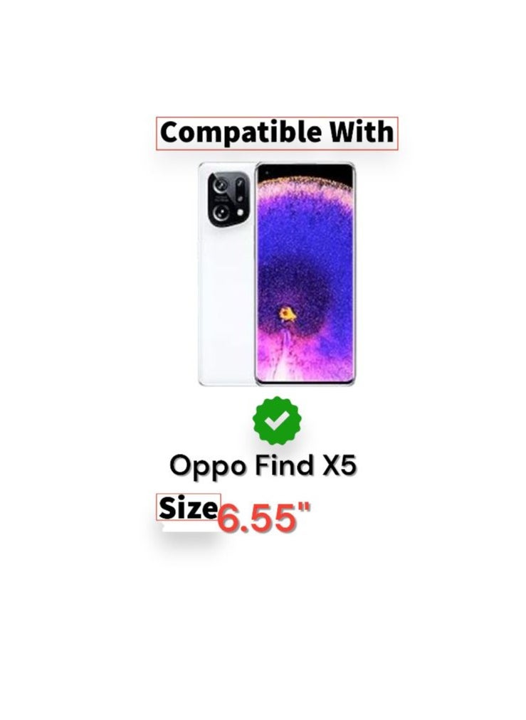 Generic - For Oppo Find X5 Shockproof Silicone Back Defender Cover , Defender Corners and Semi Transparent Back Compatible With Oppo Find X5 (6.55'') (Clear) - Image 1