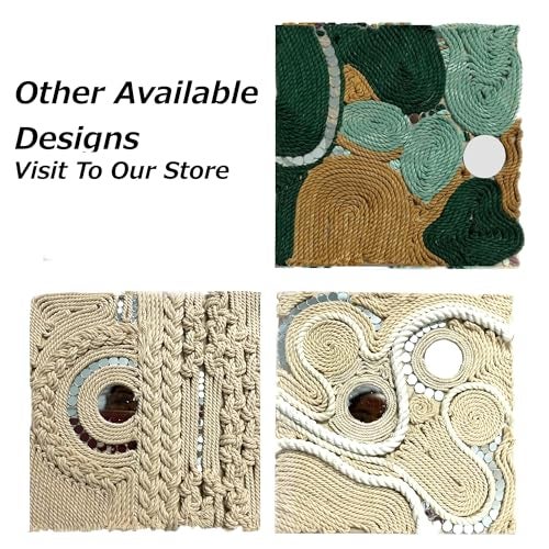 The brown Box-DIY Texture Art Kit for Kids & Adults | String Thread Art kit | 7x7 Inch Canvas Board with Macramé Cords, Mirrors, Fabric Glue & Design Template | Modern Rope Art for Home Decor | Gift for Girls & Teens - Image 4