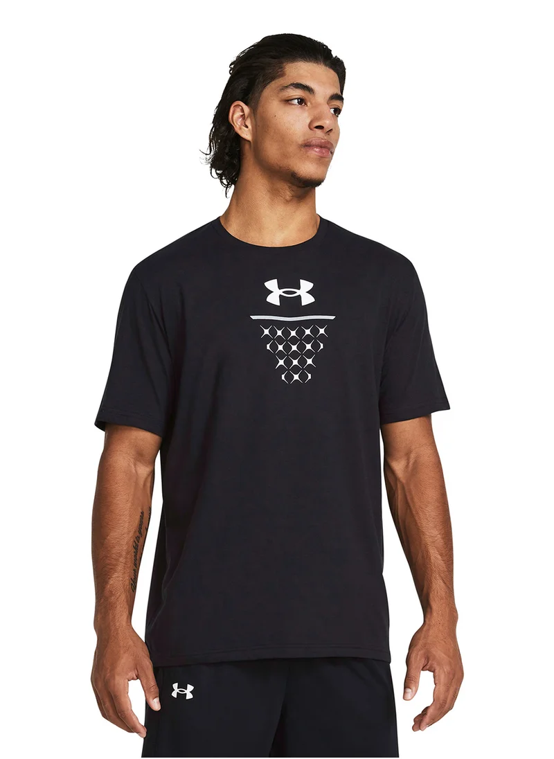 UNDER ARMOUR Basketball Net Graphic Short Sleeve T-shirt