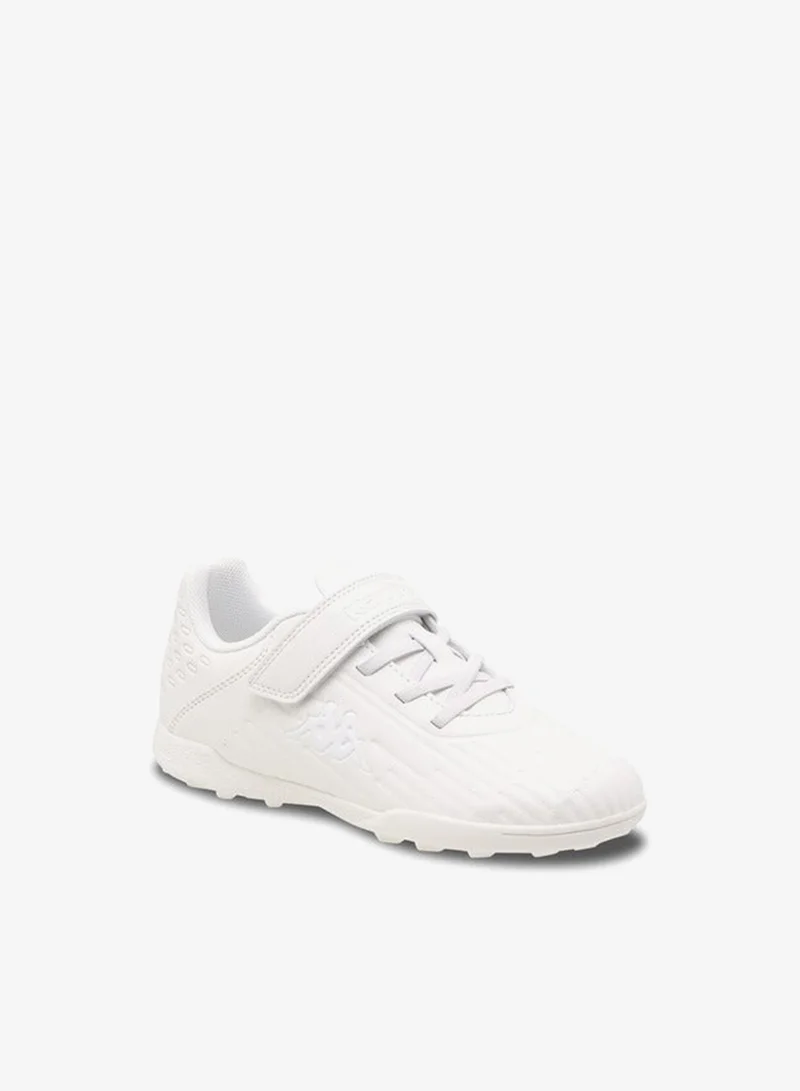 Kappa Boys' Logo Embossed Football Shoes with Hook and Loop Closure