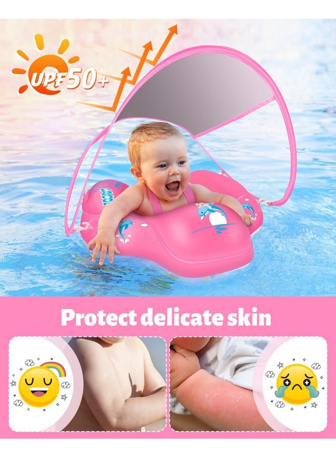 LAYCOL Baby Swimming Float Inflatable Baby Pool Float Ring Newest with Sun Protection Canopy,add Tail no flip Over for Age of 3-36 Months - Image 2