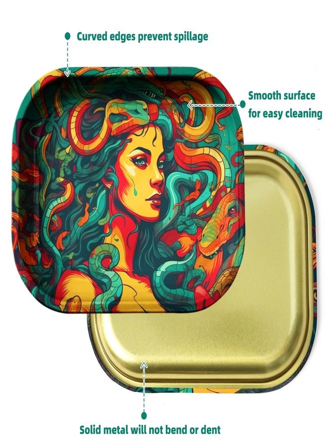 PYSEA Small Metal Tray with Magnetic Lid, Cute Decorative Tray, Ideal Storage for Home or Travel, 7 x 5.5 Inches (Red) - Image 4