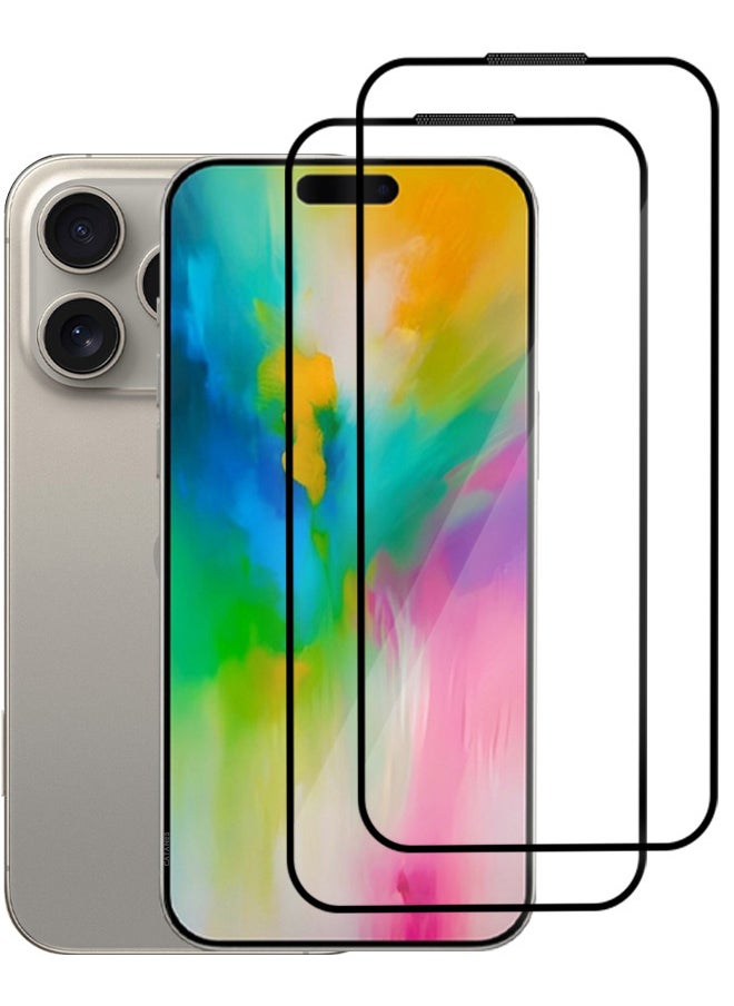 CATANES (for iPhone 16 Pro) 2 Pack Screen Protector, 9H Hardness Grade Shatterproof HD Tempered Glass,Full Coverage Screen Protector, Easy Installation  - Image 1