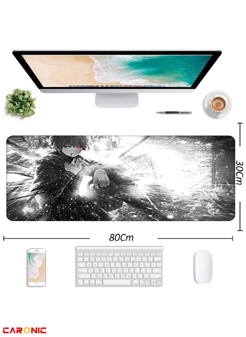 CARONIC - Large Gaming Mouse Pad with Superior Micro Weave Cloth Extended Desk Mousepad with Stitched Edges Non-Slip Base Water Resist Keyboard Pad For Gamer And Office Home TG 289 - Image 1