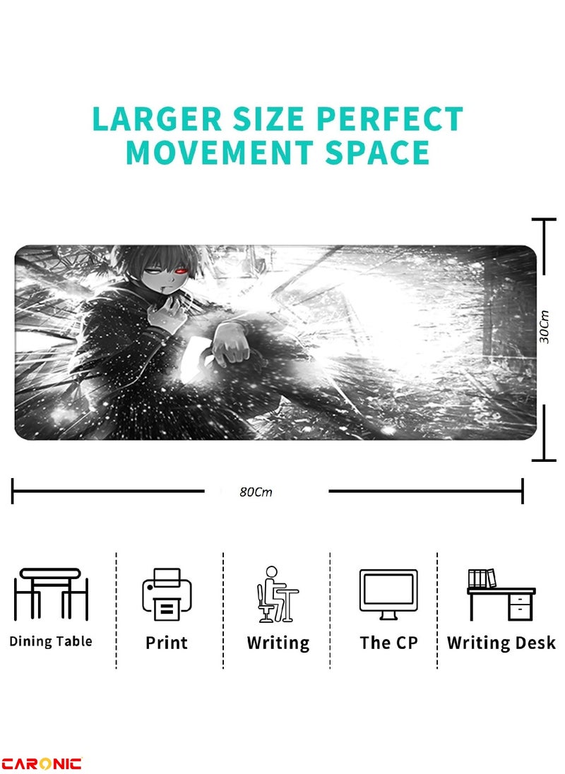 CARONIC - Large Gaming Mouse Pad with Superior Micro Weave Cloth Extended Desk Mousepad with Stitched Edges Non-Slip Base Water Resist Keyboard Pad For Gamer And Office Home TG 289 - Image 1