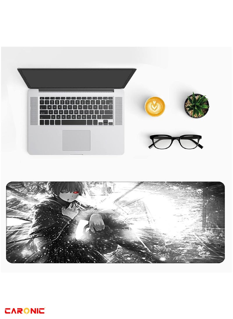 CARONIC - Large Gaming Mouse Pad with Superior Micro Weave Cloth Extended Desk Mousepad with Stitched Edges Non-Slip Base Water Resist Keyboard Pad For Gamer And Office Home TG 289 - Image 1