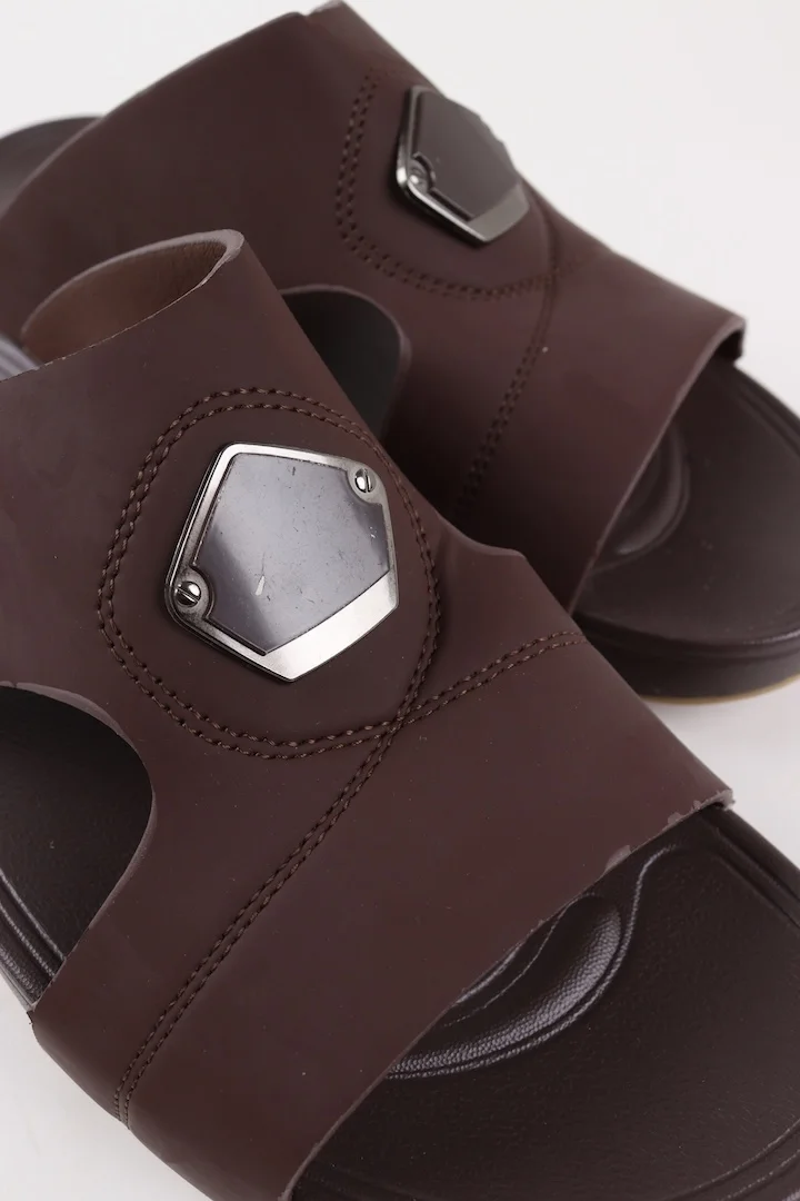 Viny BROWN Viny Traditional Arabic Sandals for Men – Comfortable Slip-On Design – Everyday Wear – Black, White, Coffee for Men | Best Price UAE