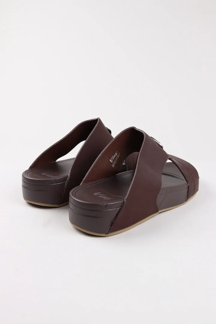 Viny BROWN Viny Traditional Arabic Sandals for Men – Comfortable Slip-On Design – Everyday Wear – Black, White, Coffee for Men | Best Price UAE