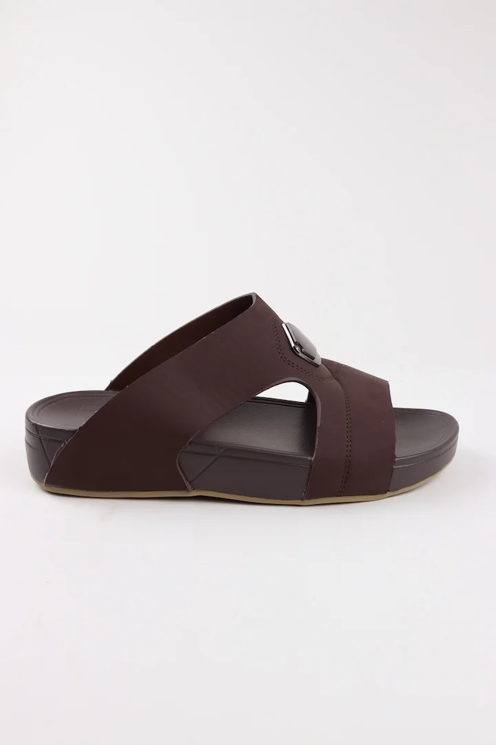 Viny BROWN Viny Traditional Arabic Sandals for Men – Comfortable Slip-On Design – Everyday Wear – Black, White, Coffee for Men | Best Price UAE