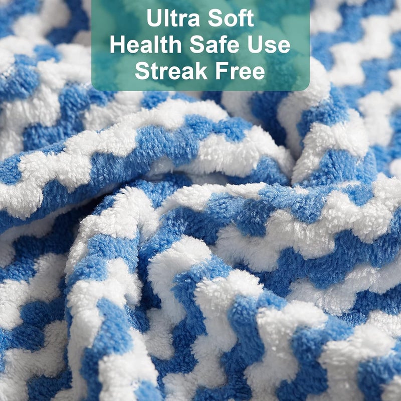 JOYMOOP 5 Pack Microfiber Cleaning Cloth, All-Purpose Microfiber Towels, Absorbent Streak Free Lint Free Rags for Cleaning Reusable and Washable Towels - 11.81" x 11.81" - Image 2