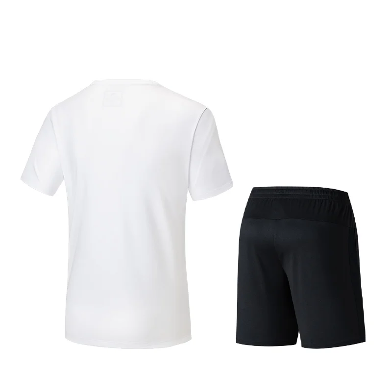 ANTA White Men’s Quick-Dry Running Set – Breathable T-Shirt & Shorts for Men | Best Price UAE