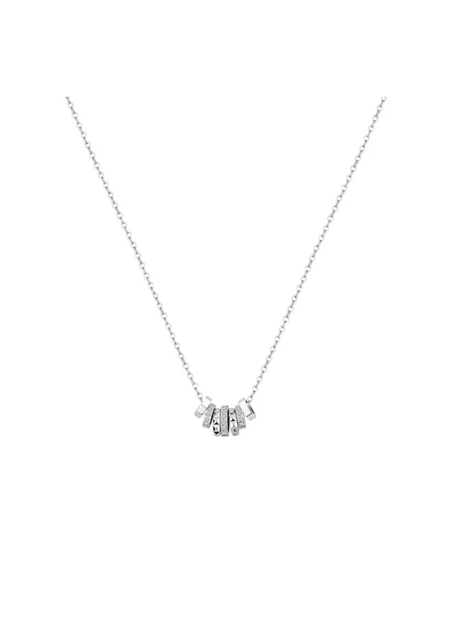 POLICE Sofya Silver Charms Necklace with Crystal for Women's