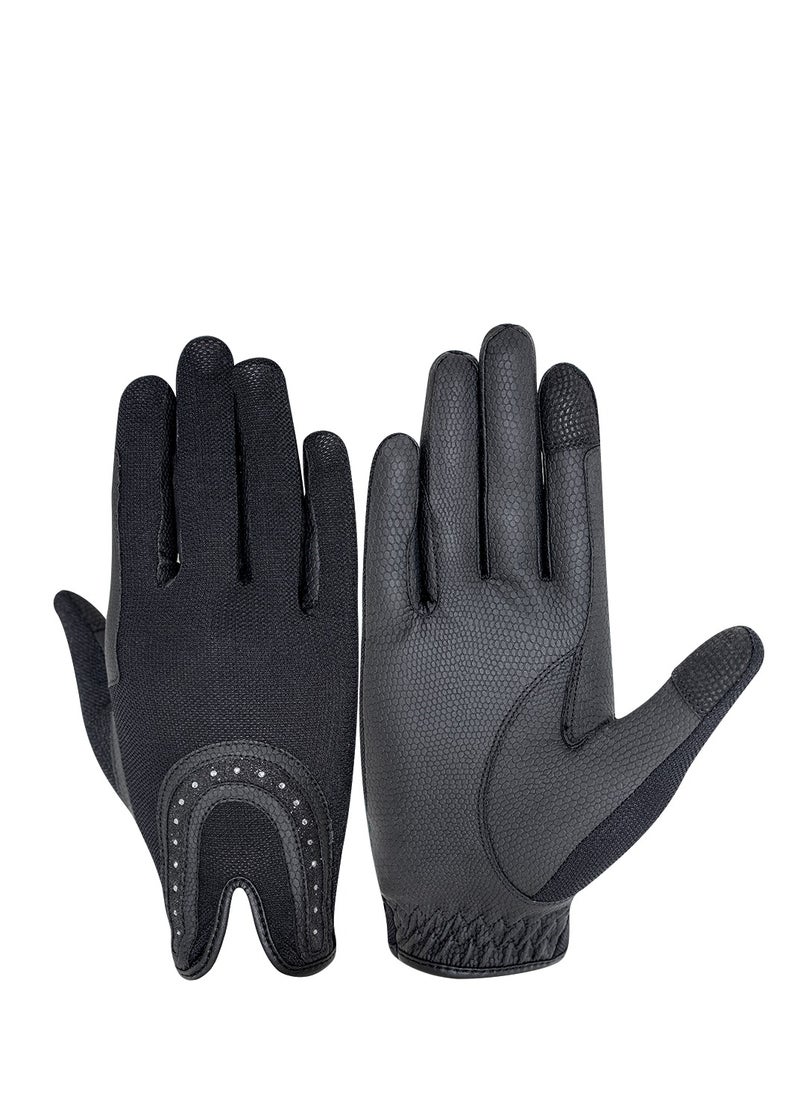 Royal Riders Women's Premium Horse Riding Gloves - Tackified Serino-KT, Air Mesh, Breathable & Durable Equestrian Gloves - #10061827  - Image 1