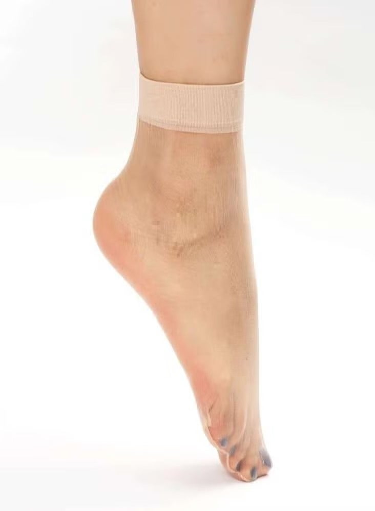 of 10 Pairs Plain Mesh Ankle Length Socks Set - Image 4