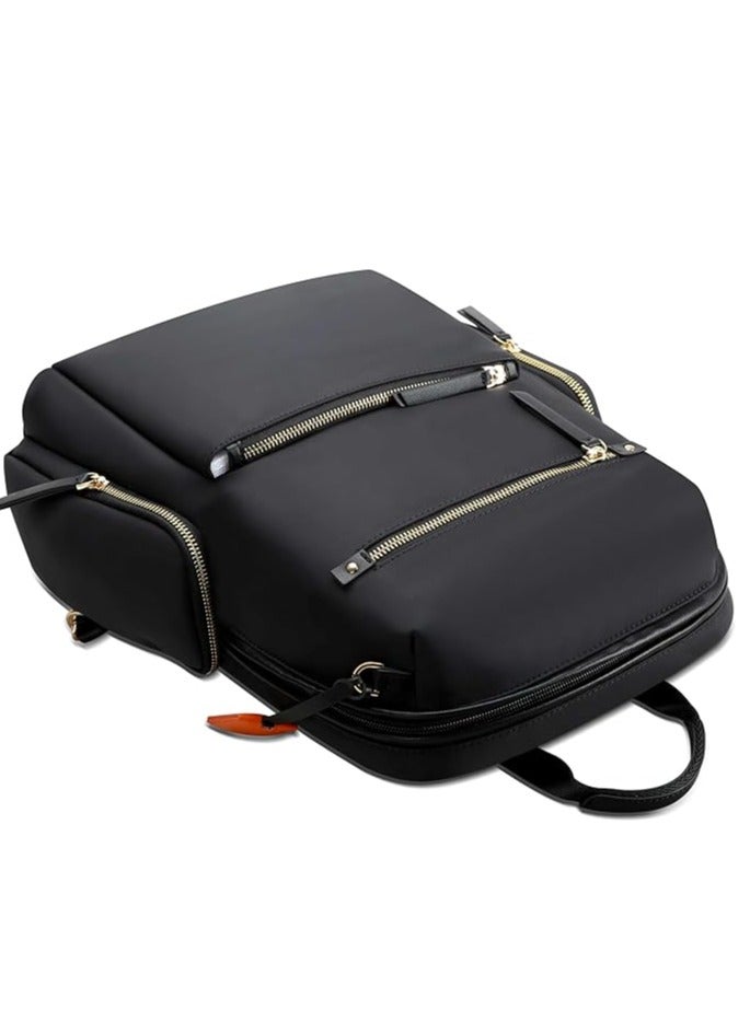 Bopai Anti-Theft Waterproof Laptop Backpack â€“ Shock-Resistant, Multi-Compartment Travel Bag with Hidden Pocket & Keychain (Nylon, Black) - Image 2