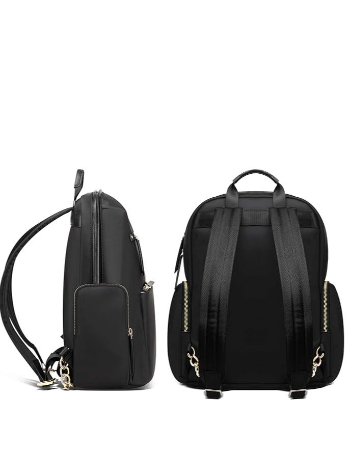 Bopai Anti-Theft Waterproof Laptop Backpack â€“ Shock-Resistant, Multi-Compartment Travel Bag with Hidden Pocket & Keychain (Nylon, Black) - Image 3