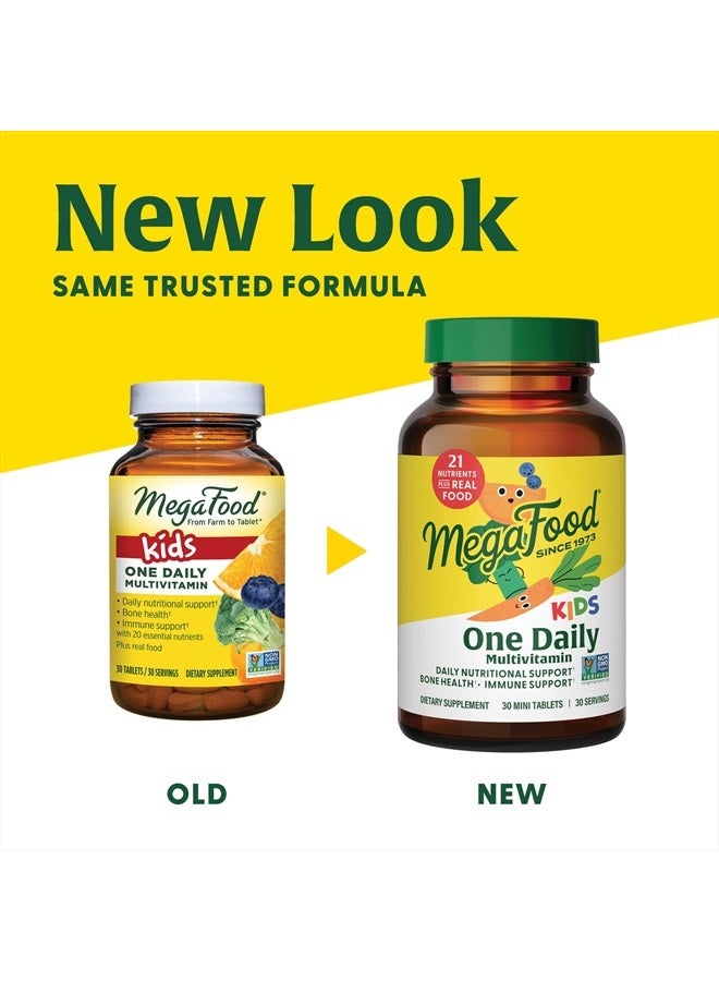 MegaFood فيتامينات متعددة للأطفال - فيتامينات ميني مريحة للأطفال - فيتامينات للأطفال مع الزنك، فيتامين C، فيتامينات B وفيتامين D - نباتي، خالي من الغلوتين، غير معدّل وراثيًا - 60 قرص، 60 حصة - Image 3