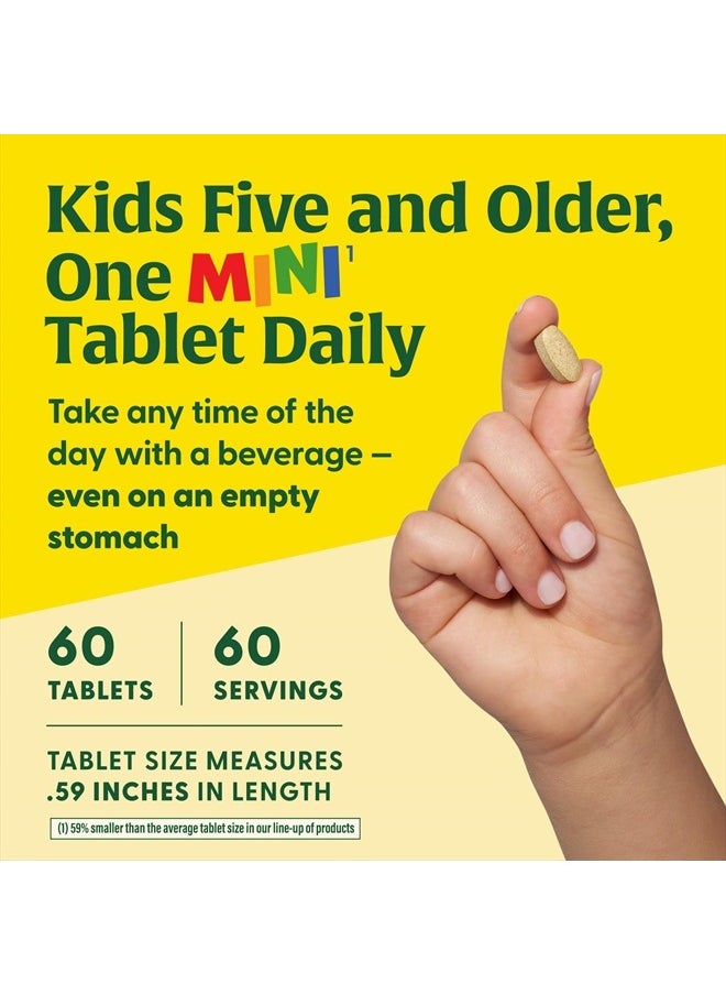 Kids One Daily Multivitamin - Convenient Mini Multivitamin For Kids - Kids Vitamins With Zinc, Vitamin C, B Vitamins & Vitamin D - Vegetarian, Gluten Free, Non GMO - 60 Tablets, 60 Servings - pzsku/ZBCDB166805CE4807B7CDZ/45/_/1741162762/ca0a7420-3484-4bb5-ba3b-c73617f59866