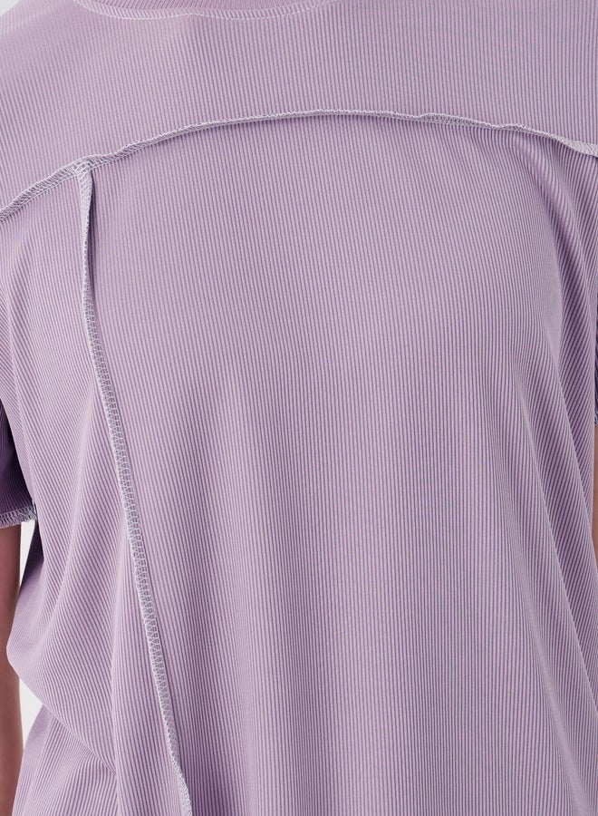 Take Two Textured Round Neck Short Sleeve T-Shirt - Image 4