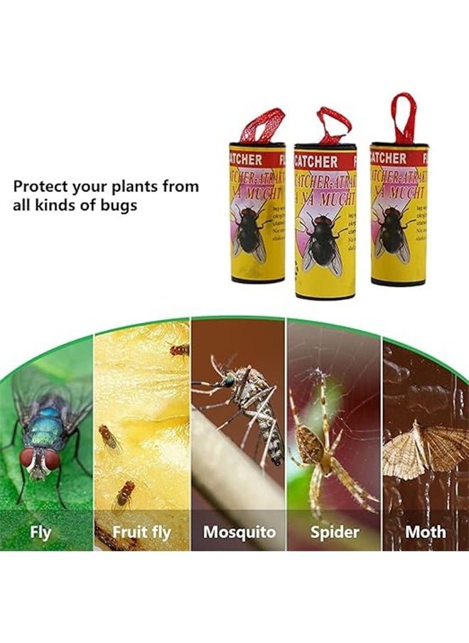GREEN KILLER - 12 Pcs Fly Catcher Sticky Tape, Fly Paper Without Insecticides, Indoor Fly Trap, Kitchen Sticky Fly Trap for Indoor or Outdoor Use - Image 1