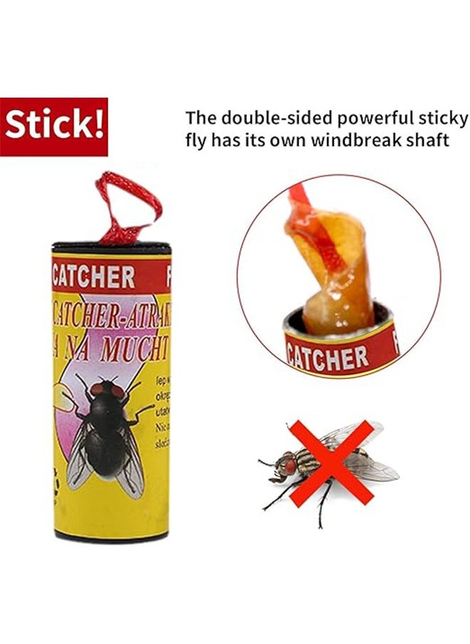 GREEN KILLER - 12 Pcs Fly Catcher Sticky Tape, Fly Paper Without Insecticides, Indoor Fly Trap, Kitchen Sticky Fly Trap for Indoor or Outdoor Use - Image 1