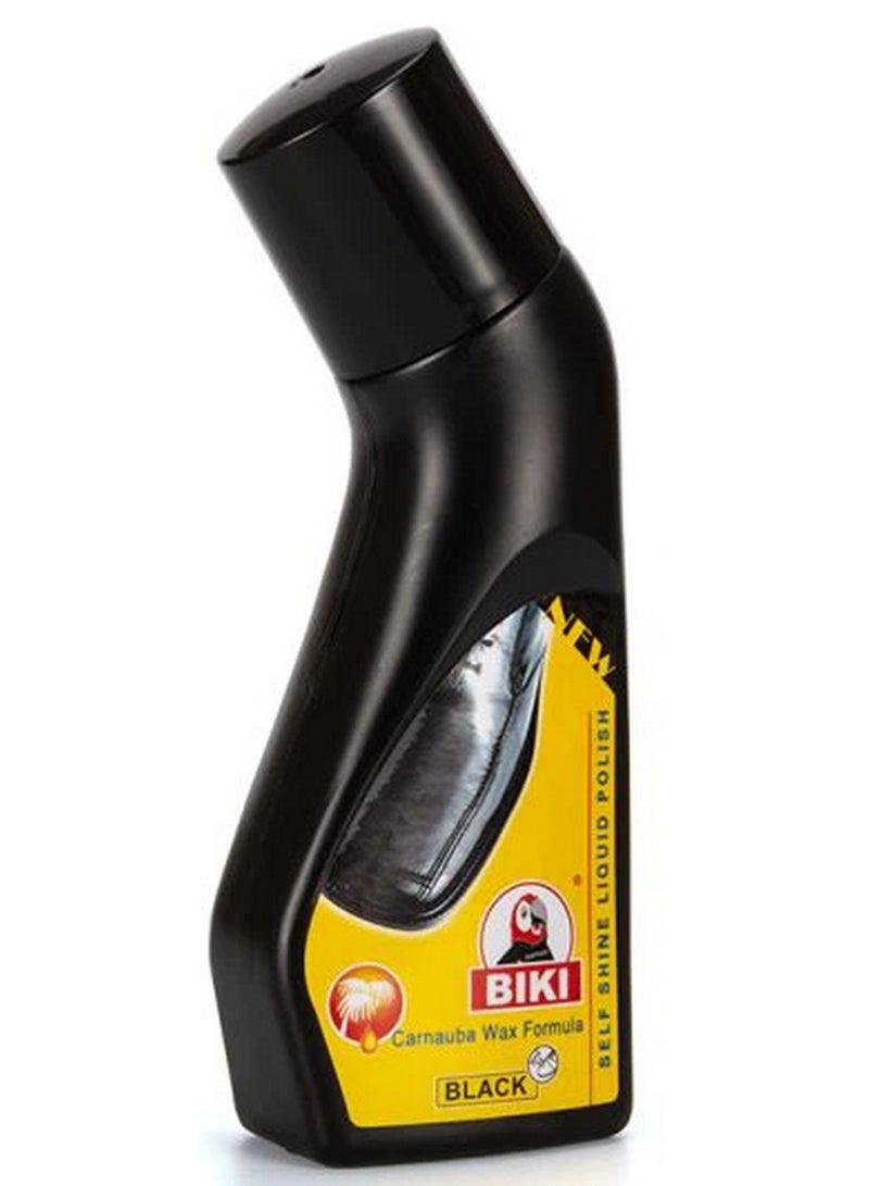 Biki Self Shine Liquid Shoe Polish Camauba Wax Formula Black 75 ML - Image 1