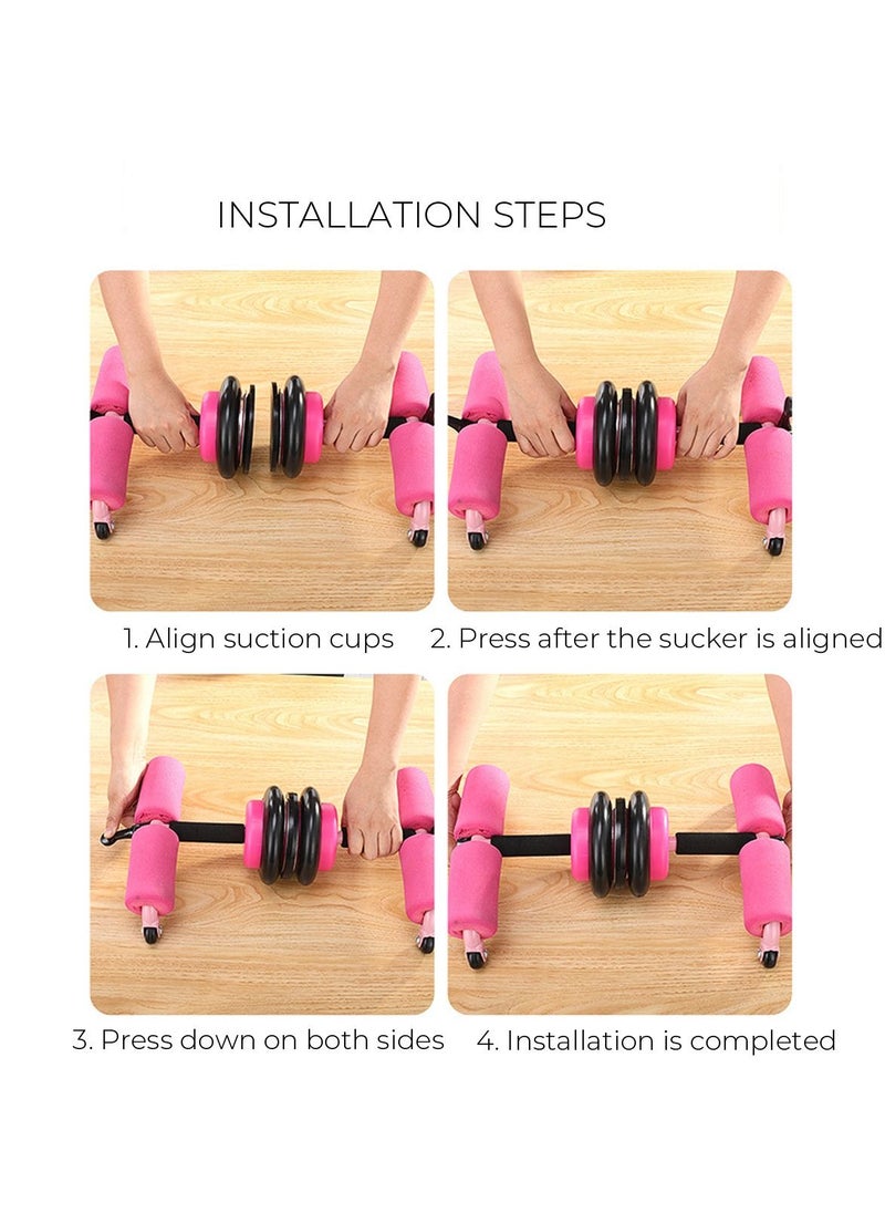 ULTIMAX - 7-in-1 Abdominal Wheel Roller with Knee Pad and Resistance Bands, Push up Bar Sit up Assistant Exercise Equipment - Image 1