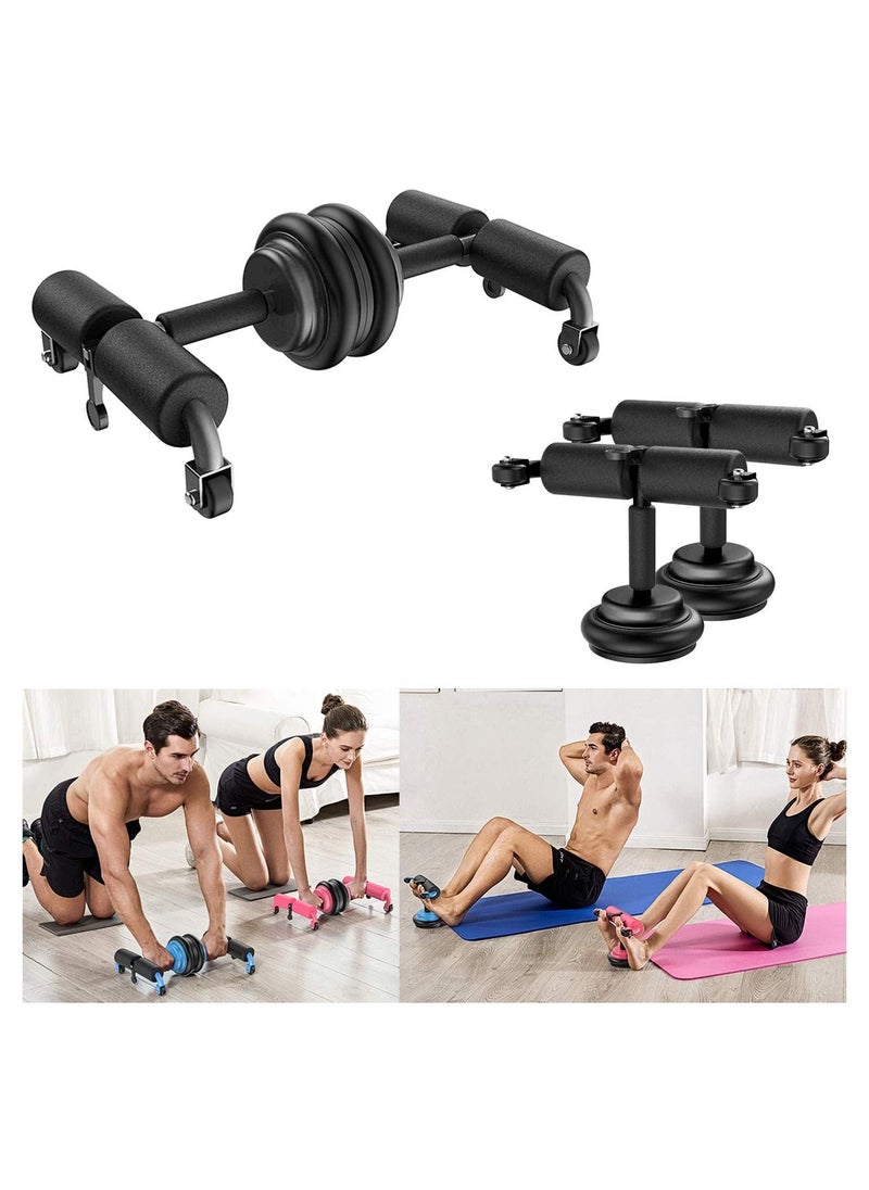 ULTIMAX - 7-in-1 Abdominal Wheel Roller with Knee Pad and Resistance Bands, Push up Bar Sit up Assistant Exercise Equipment - Image 1