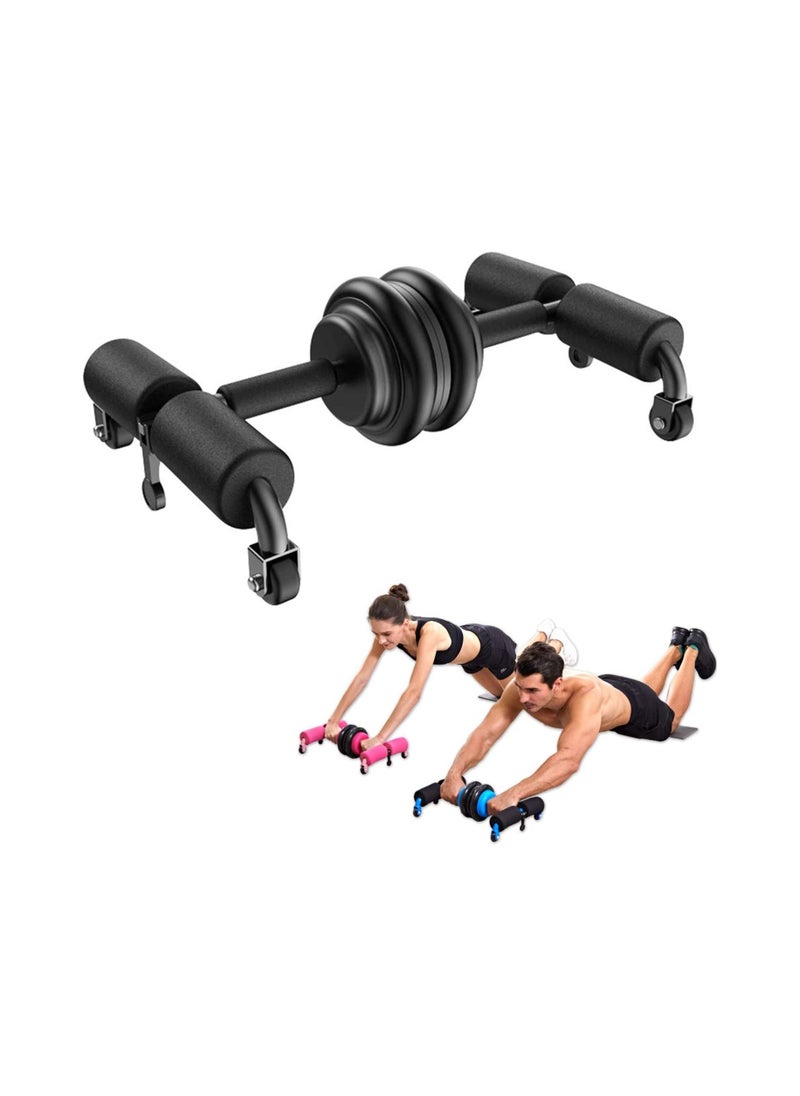 ULTIMAX - 7-in-1 Abdominal Wheel Roller with Knee Pad and Resistance Bands, Push up Bar Sit up Assistant Exercise Equipment - Image 1