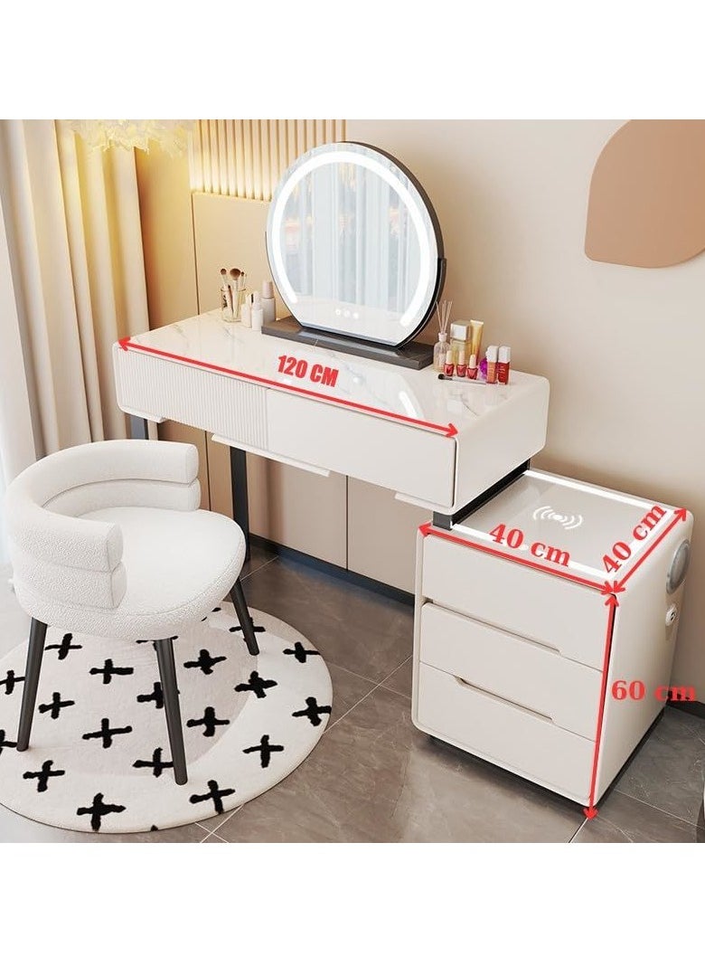 Cool Baby COOLBABY Modern Minimalist Vanity Dressing Table Set with Mirrorand Chair -Spacious Storage  - Image 3