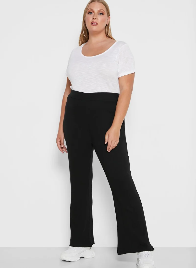 Simply Be Ribbed Wide Leg Trousers