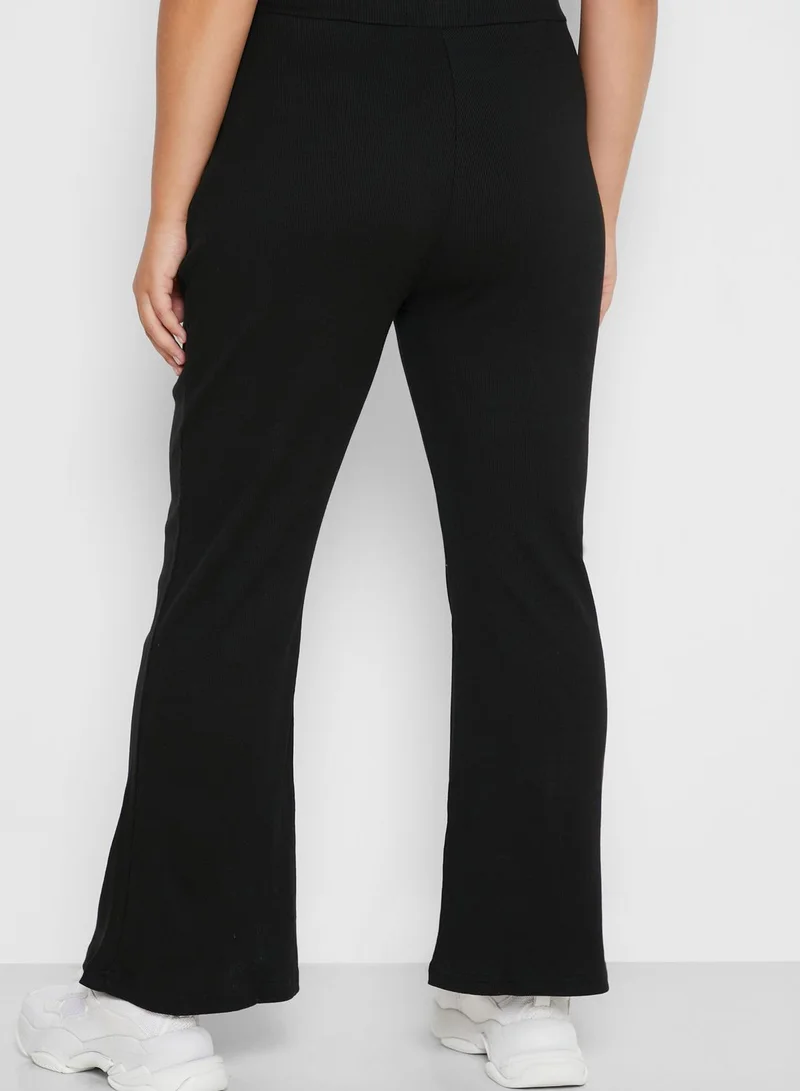 Simply Be Ribbed Wide Leg Trousers
